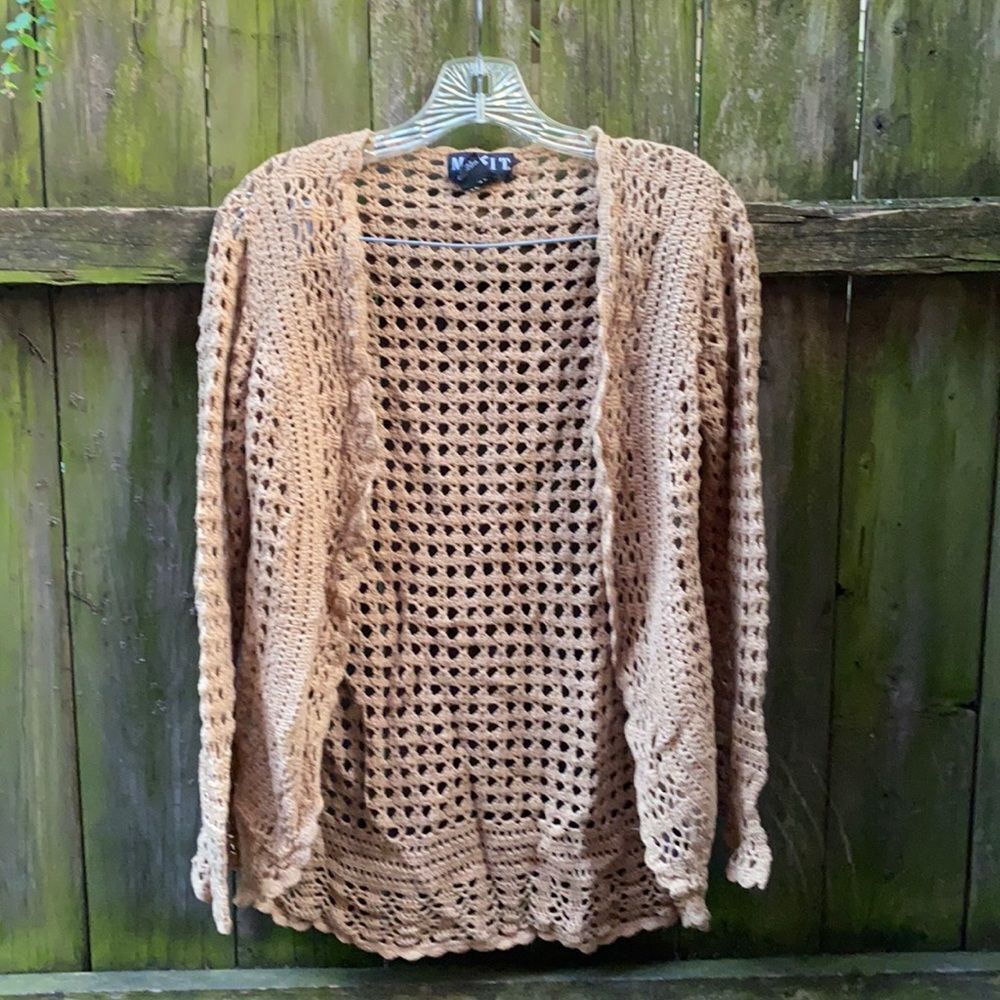 Crochet open cardigan sz. M